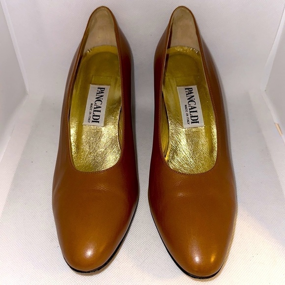 Pancaldi Tan Leather Pumps / Heels Size 8.5B - EUC - Picture 7 of 12